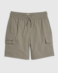 Boys Grey Zip Cargo Shorts
