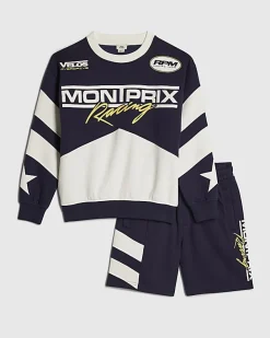 Boys Navy MontPrix Sweatshirt Set