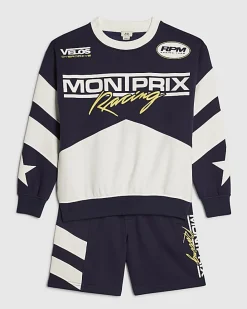 Boys Navy MontPrix Sweatshirt Set