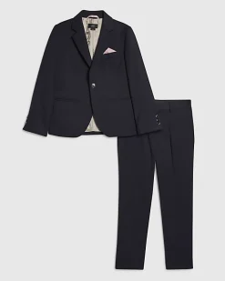 Boys Navy Tailored Suit Jacket Set