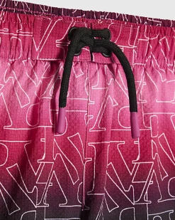 Boys Pink Monogram Ombre Swim Shorts