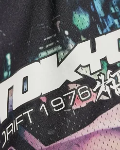 Boys Pink Oversized Mesh Tokyo Polo Top