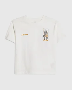 Boys White Ninja Graphic T-Shirt