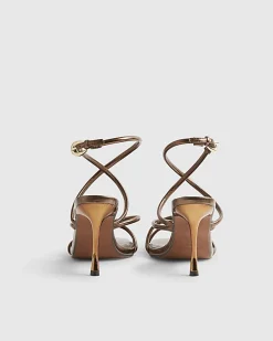 Bronze Wrap Around Tube Heels