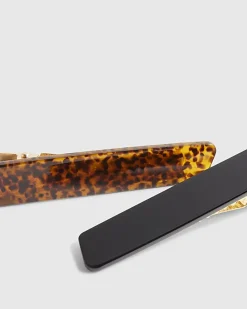 Brown 2 Pack Barrette Hair Clips