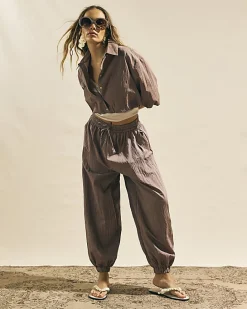 Brown Balloon Leg Trousers