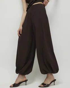Brown Balloon Leg Trousers