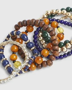 Brown Beaded Bracelet 20 Pack