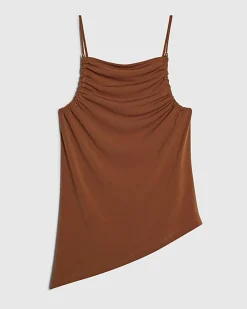 Brown Beaded Strap Cami Top