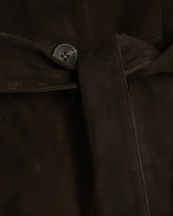 Brown Belted Suede Jacket