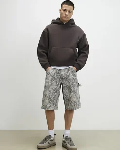 Brown Camouflage Denim Jorts