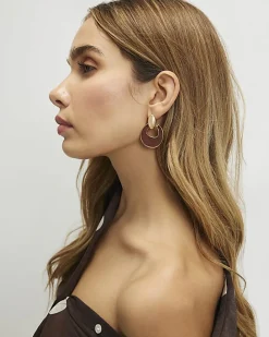 Brown Door Knocker Earrings