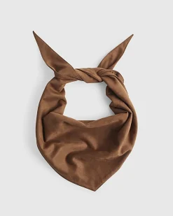 Brown Faux Suede Multi Wear Scarf