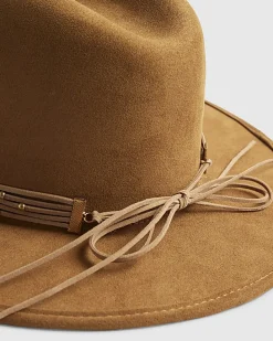 Brown Fedora with Beaded Band