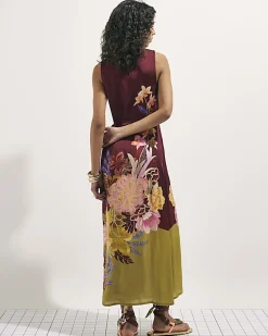 Brown Floral Maxi Dress