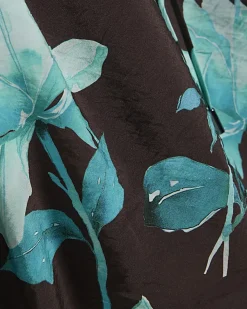 Brown Floral Mini Dress
