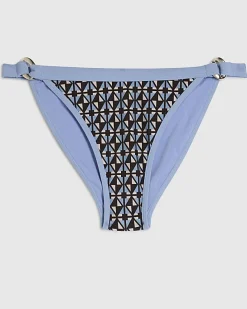 Brown Geometric Print Bikini Bottoms