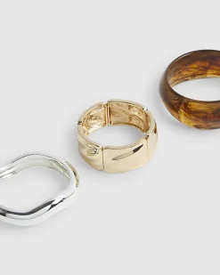 Brown Gold Stretch Bracelet Multipack