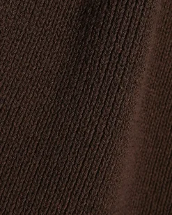 Brown Knitted Short Sleeve Top