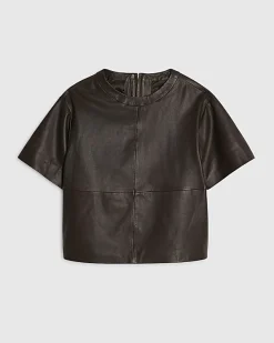 Brown Leather T-Shirt