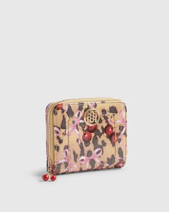 Brown Leopard Cherry Patent Mini Purse