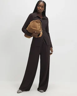 Brown Long Sleeve Premium Button Up Shirt