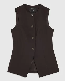 Brown Longline Tailored Waistcoat