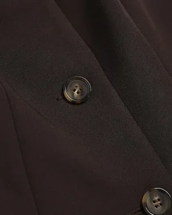 Brown Longline Tailored Waistcoat