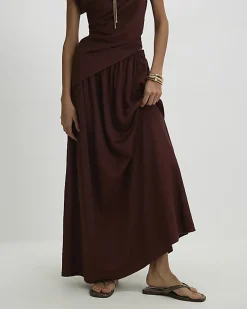 Brown Maxi Skirt
