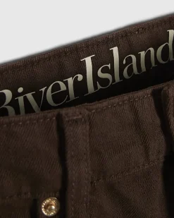 Brown Mid Rise Bootcut Jeans