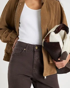 Brown Mid Rise Mom Sculpt Jeans
