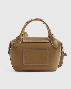 Brown Mini Flap Cross Body Bag