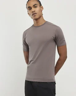 Brown Muscle Fit Pack Of 3 T-Shirts