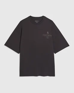 Brown Oversized Fit Lightweight Print T-shirt