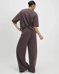 Brown Premium Drawstring Wide Leg Joggers