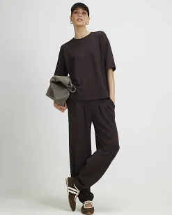 Brown Premium Short Sleeve Boxy T-shirt