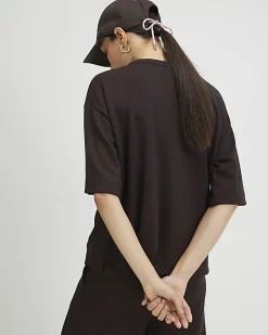 Brown Premium Short Sleeve Boxy T-shirt