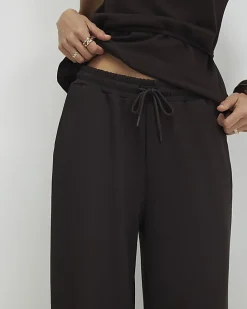 Brown Premium Wide Leg Joggers