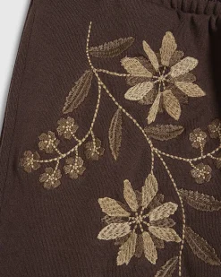 Brown Regular Fit Floral Shorts