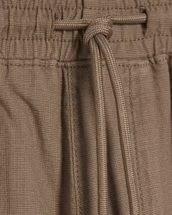 Brown Regular Fit Stretch Textured Shorts