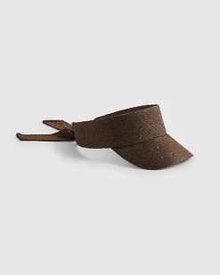 Brown Sequin Visor Hat