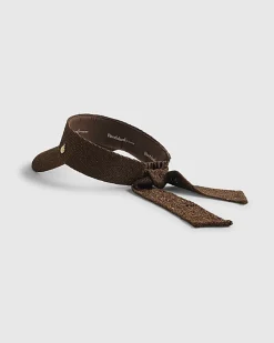 Brown Sequin Visor Hat