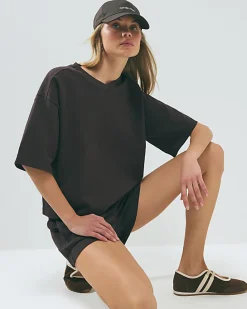 Brown Short Sleeve Loopback T-shirt