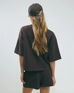 Brown Short Sleeve Loopback T-shirt