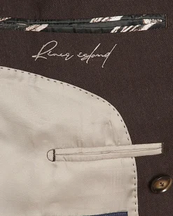 Brown Sim Fit Linen Blend Suit Jacket
