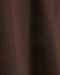 Brown Sleeveless Ribbed Tank Top