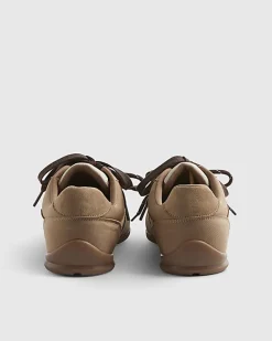 Brown Slim Double Lace Trainers