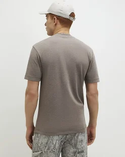 Brown Slim Fit Crew Neck Lightweight T-Shirt