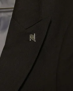 Brown Slim Fit Herringbone Suit Jacket