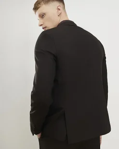 Brown Slim Fit Herringbone Suit Jacket